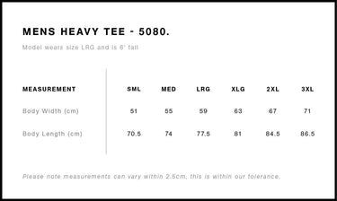 10 AS Colour Heavy Tees - Jumbo Print - Constantly Create Shop